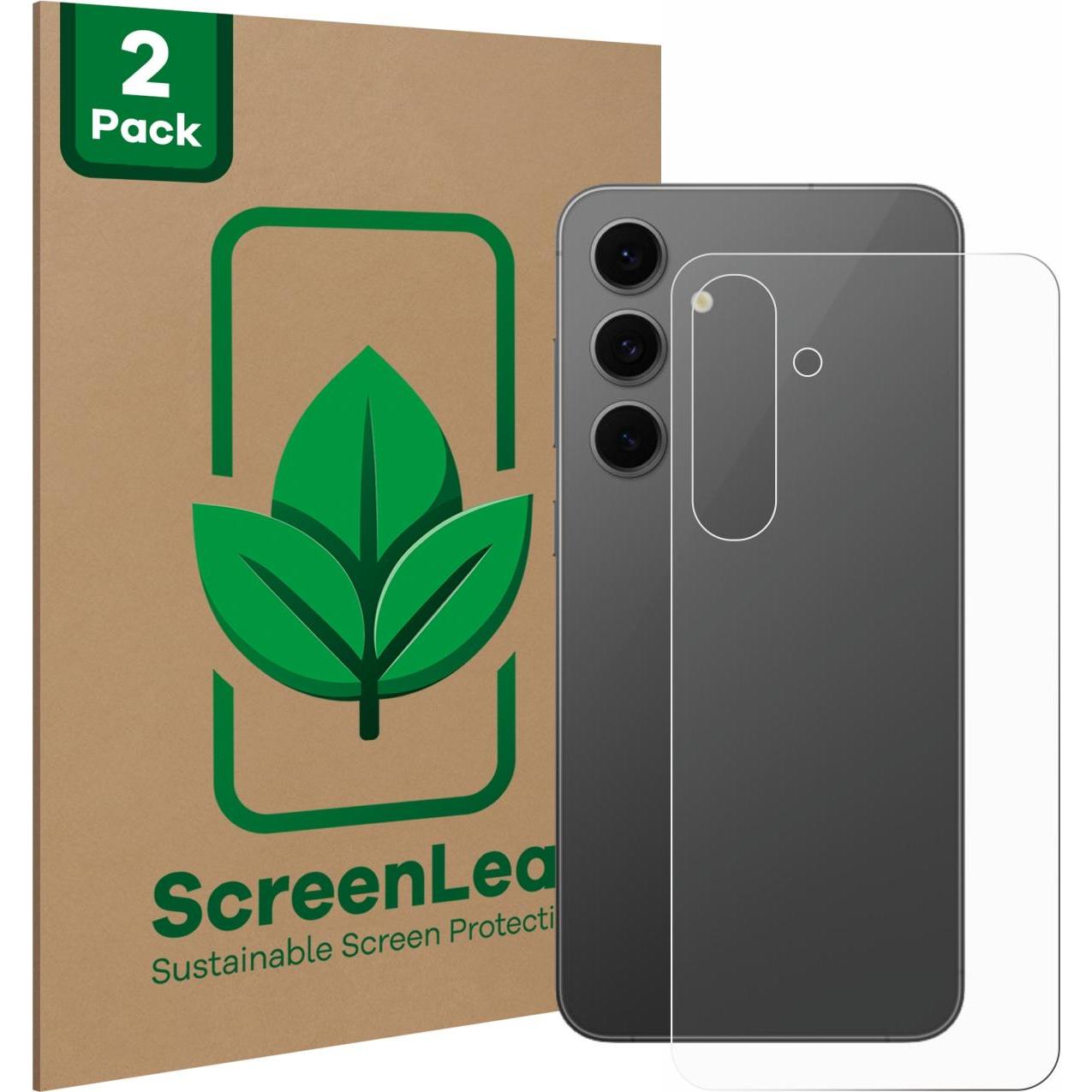 ScreenLeaf Schutzfolie nachhaltiger Displayschutz Displayschutzfolie Folie Klar Transparent (2 Stück, Samsung Galaxy S21...
