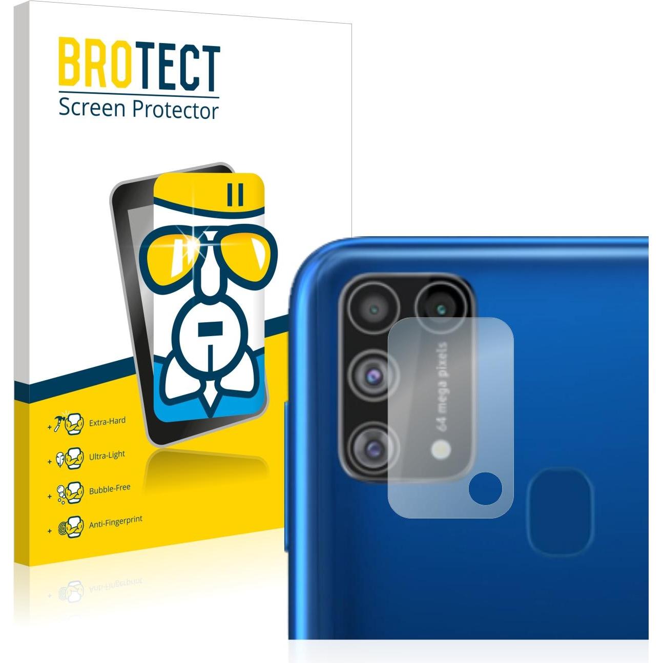 BROTECT AirGlass Panzerglasfolie (1 Stück, Samsung Galaxy M31), Smartphone Schutzfolie, Transparent