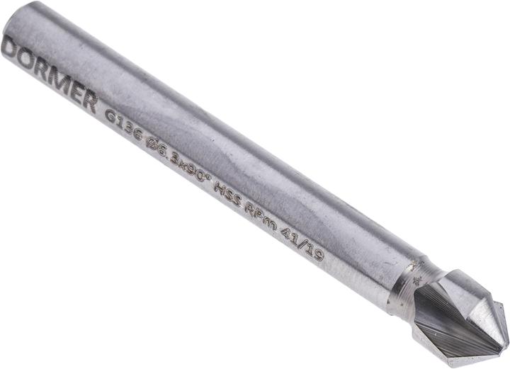 Actual product image Dormer G136 HSS SS 90 DEG C'SINK DIN335C 6.3MM (6.3 millimetres)