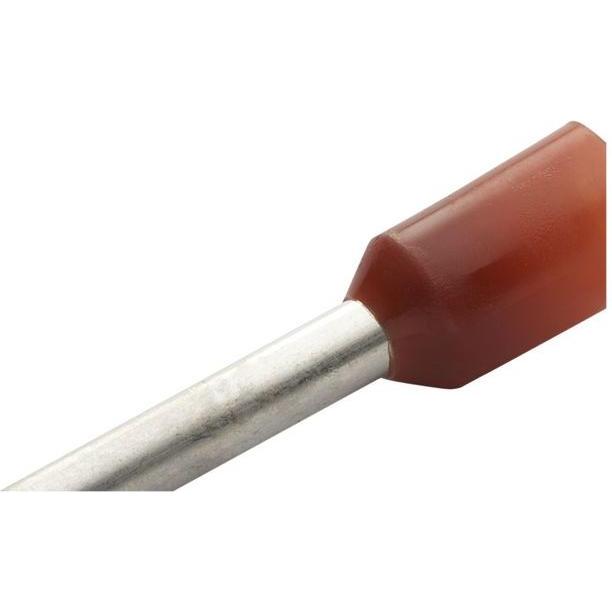 RND Electronics, Kabelverbindung, Aderendhülse 1.5mm² Rot 16mm Packung à 100 Stück