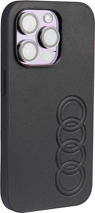 Produktbild Audi Synthetic Leather iPhone 14 Pro 6.1" czarny/black hardcase AU-TPUPCIP14P-TT/D1-BK (Apple iPhone 14 Pro)