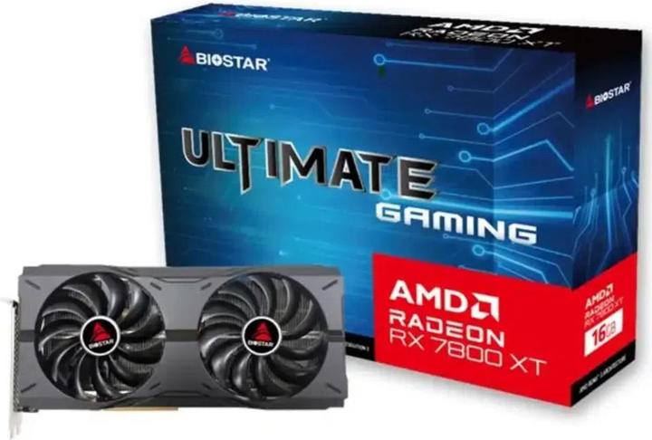 Produktbild Biostar Graphics Card||AMD Radeon RX 7800 XT|16 GB|GDDR6|256 bit|PCIE 4.0 16x|Dual Slot Fansink|1xHDMI|3xDis (16 GB)