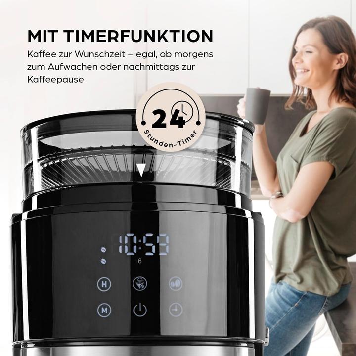 Produktbild Barista Kaffee & Technik Kaffeevollautomat mit integrierter Mühle, Timerfunktion und Touchdisplay