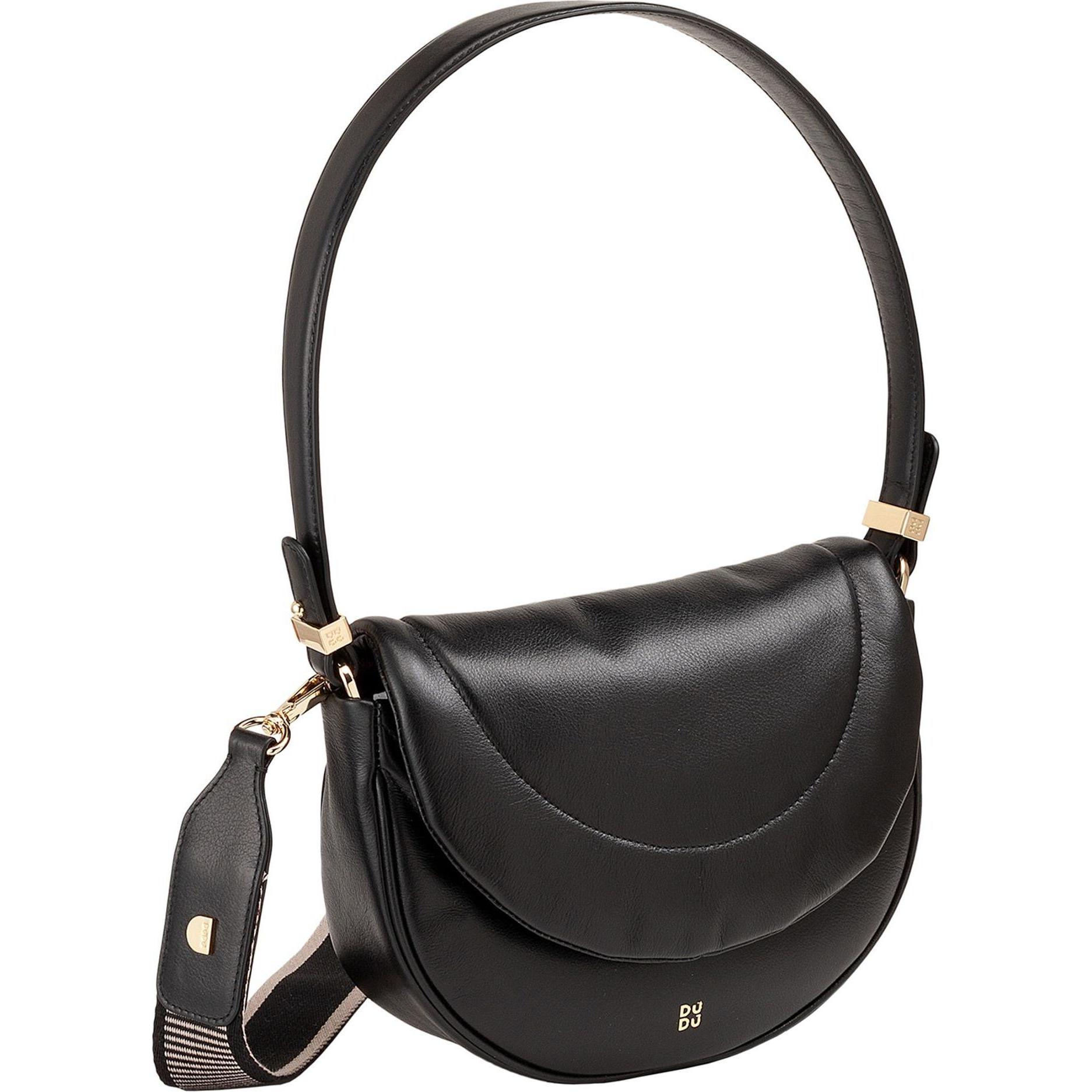 Thumbnail - Dudu, Handtasche, Panarea Schultertasche Leder 22 cm, Schwarz