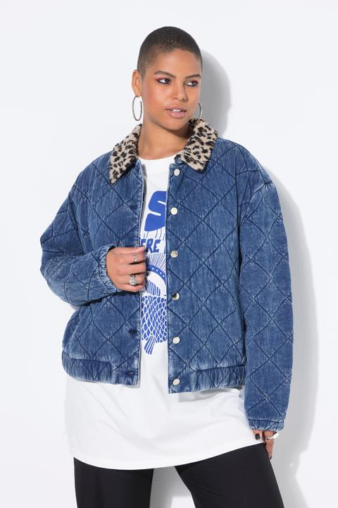 Actual product image Studio Untold Quilted Leopard Print Collared Jacket (58)