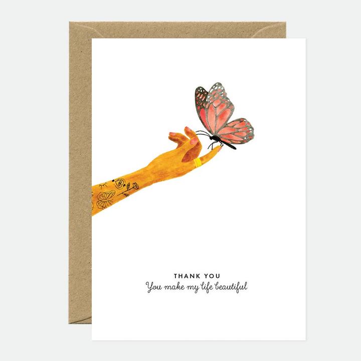 Produktbild All the ways to say Grusskarte Danke - Schmetterling (1 Stk.)