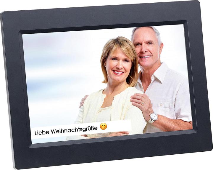 Actual product image Somikon Wi-Fi picture frame with touchscreen & worldwide image uploading (10.10", 1280 x 800 pixels)
