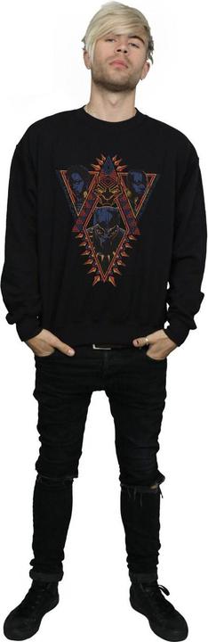 Produktbild Black Panther Tribal Heads Baumwoll Sweatshirt (XL)