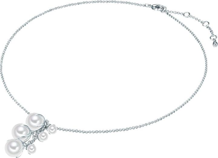 Produktbild Lulu & Jane Damen Messing Muschelkernperle silber 42,0 cm Basiskette + 5,0 cm Verlängerung - 29157 (Messing, 42 - 47 cm)