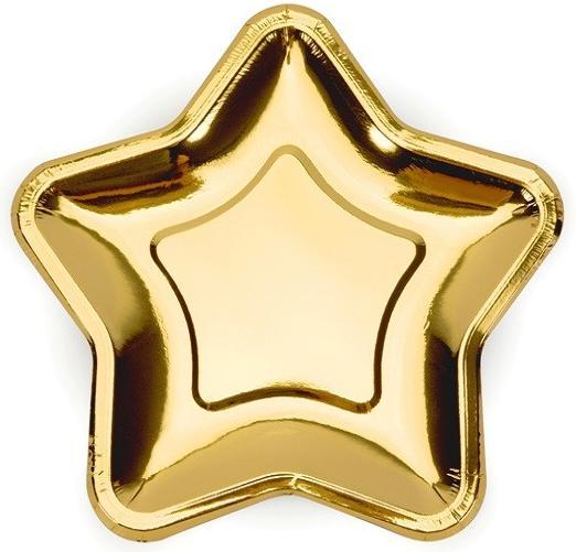 Produktbild Partydeco Dessertteller in Sternform Rose Gold (6 Stück)