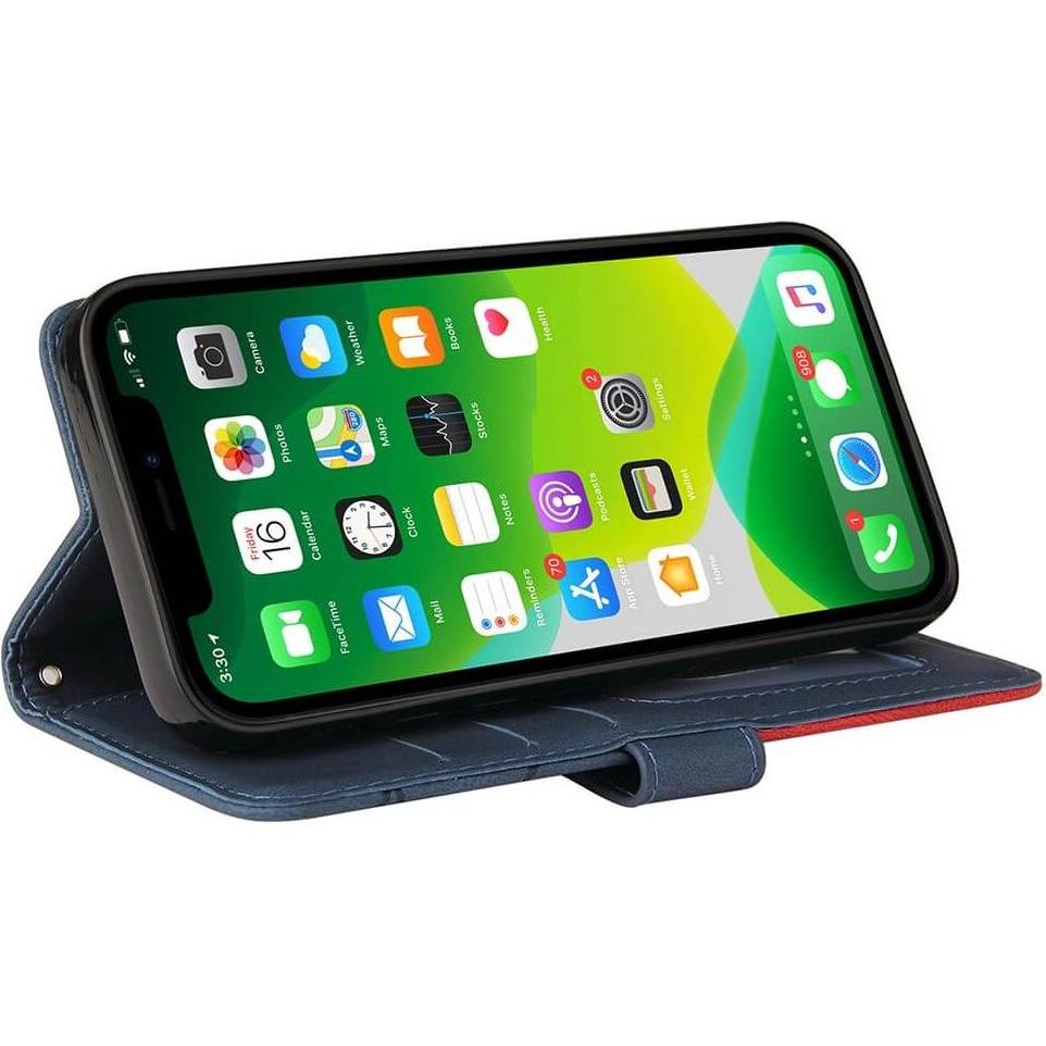 Thumbnail - Cover-Discount iPhone 15 - Dual-color Etui Hülle blau (Apple iPhone 15), Smartphone Hülle, Blau
