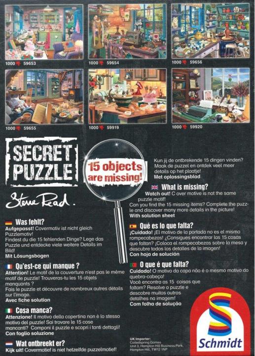 Immagine prodotto Schmidt Spiele Puzzle segreto al tavolo della cucina (1000 pezzi)