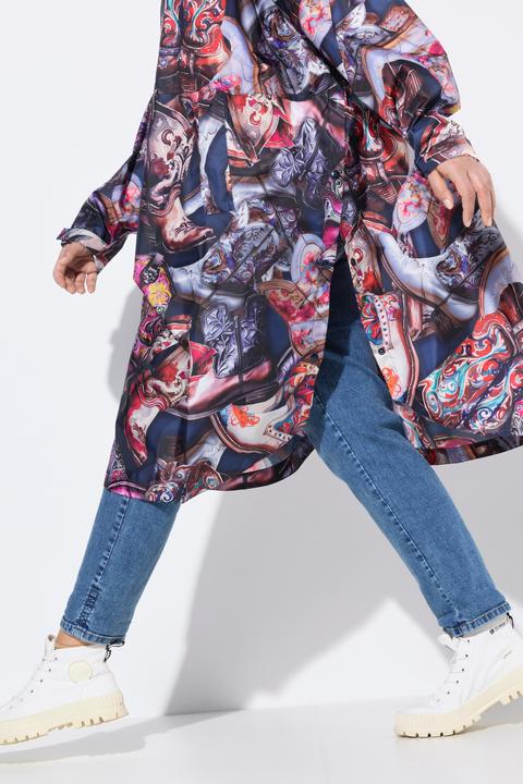 Actual product image Laurasøn Functional Unisex Hooded Rain Cape With Print (One size)