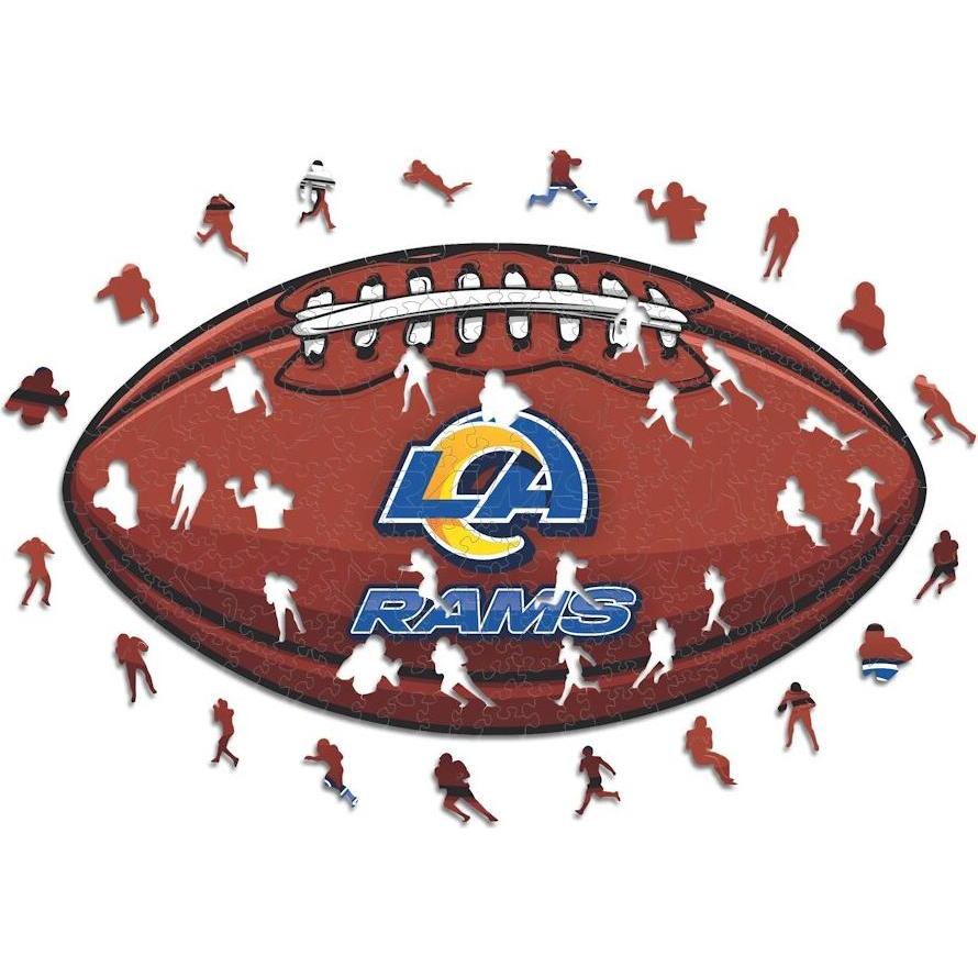 Iconic NFL - Los Angeles Rams – Football mit Logo - Holz Puzzle Grösse L (500 Teile) (500 Teile)