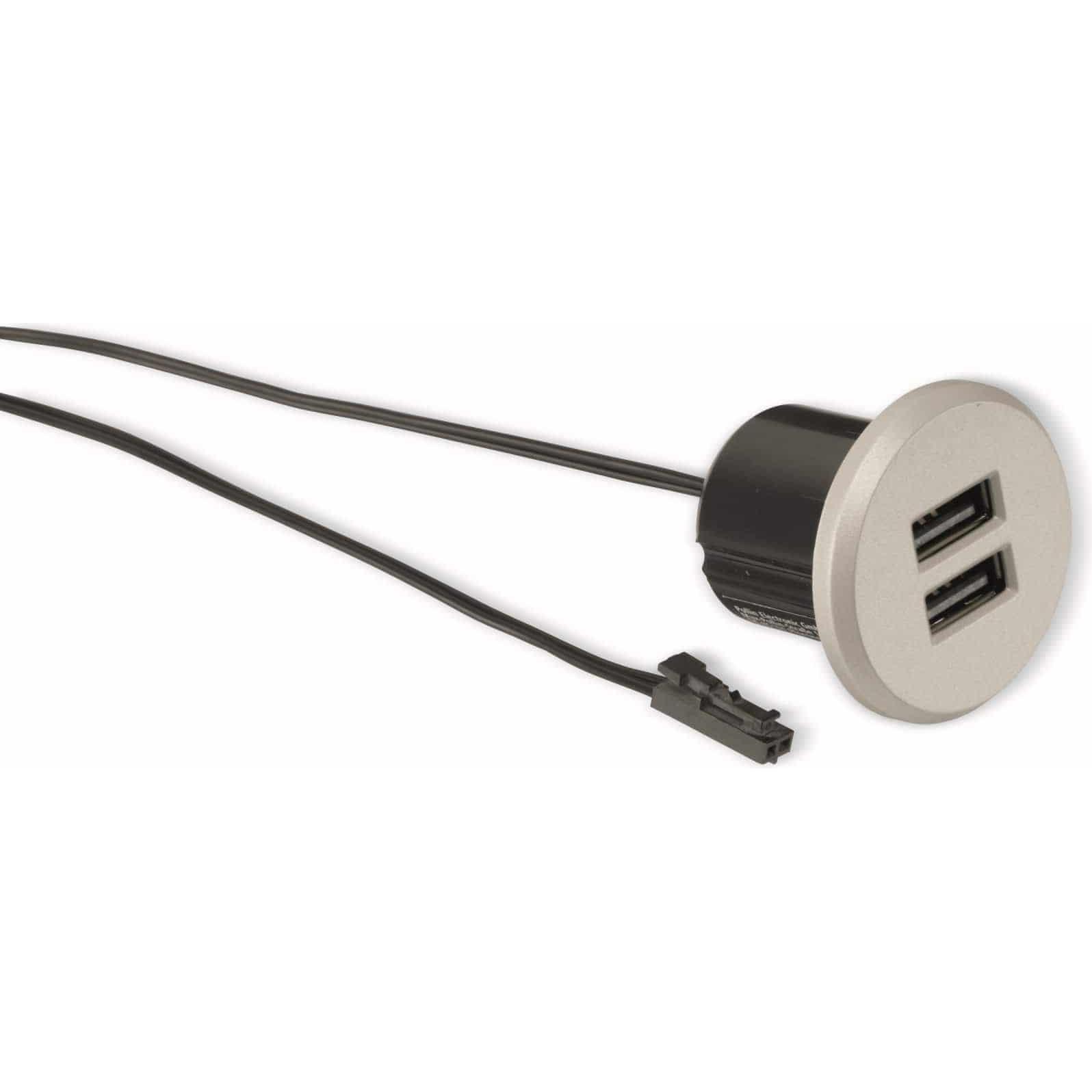 QuatPower, Multimeter, USB-Einbau-Lader UL-5USB3.4, 5V-/3,4A, 2-fach