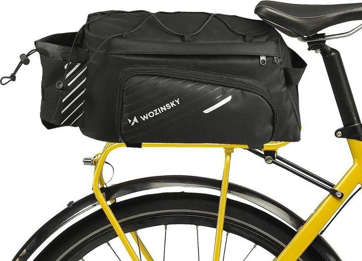 Produktbild Wozinsky bike carrier bag with 9l shoulder strap (rain cover included) black (WBB22BK) (9 l, Gepäckträgertasche)