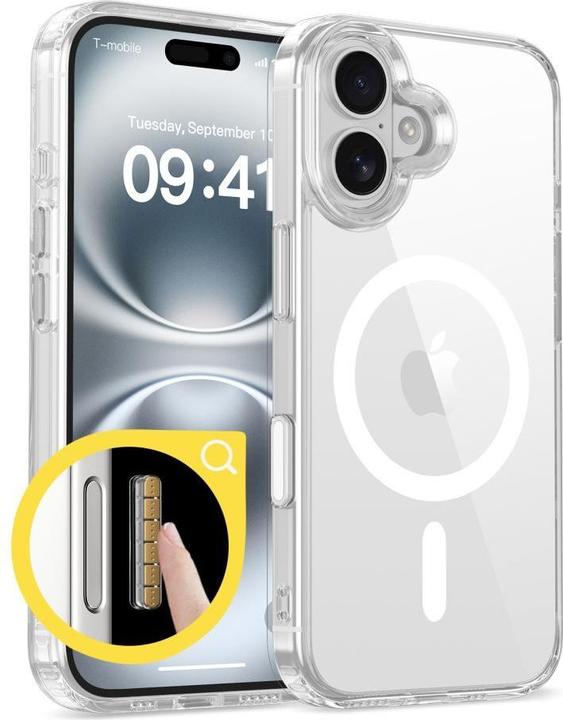 Produktbild Tech-Protect Flexair Hybrid CC Magsafe iPhone 16 Case - Clear (Apple iPhone 16)
