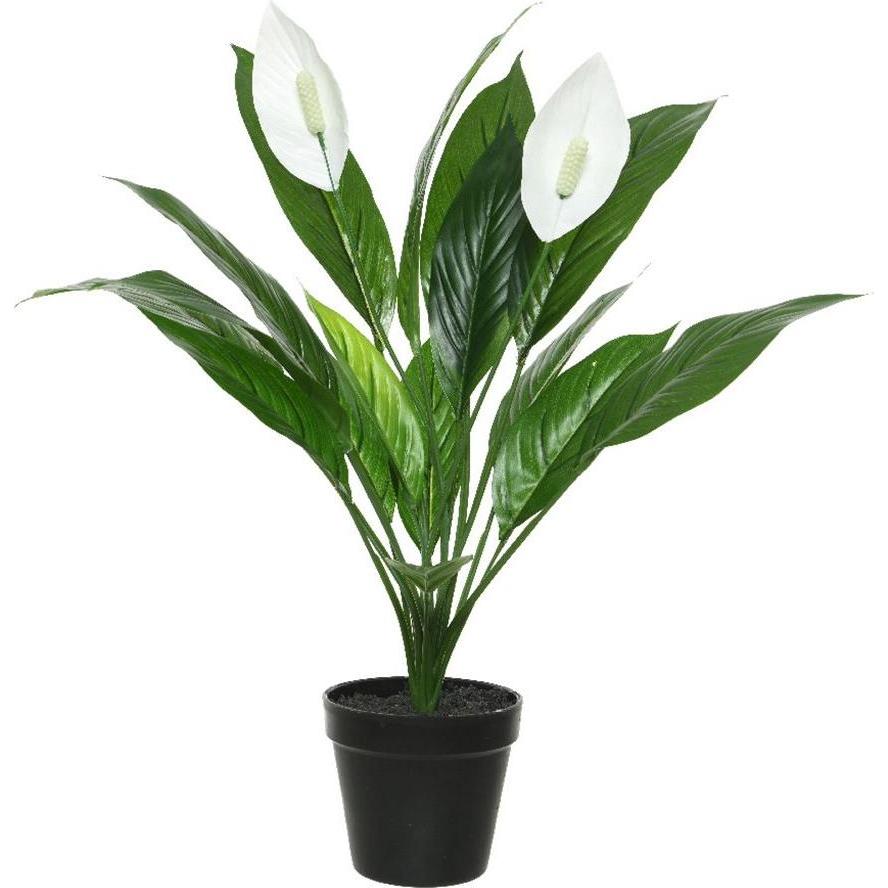 Mica, Kunstmatige planten, Kunstbloem Spathiphyllum Ø 40 H 50 cm wit (50 cm)