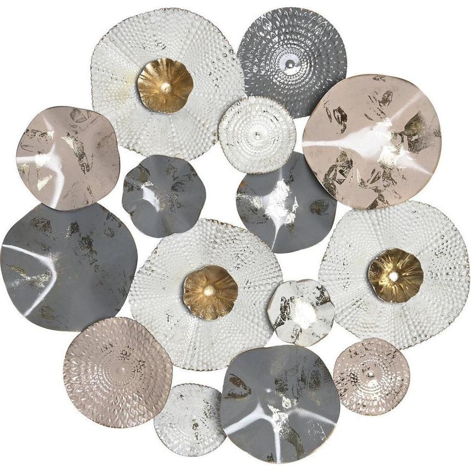 DKD Home Decor, Decorazione murale, Wall Decoration Grey Metal White (80 x 7 x 80 cm)