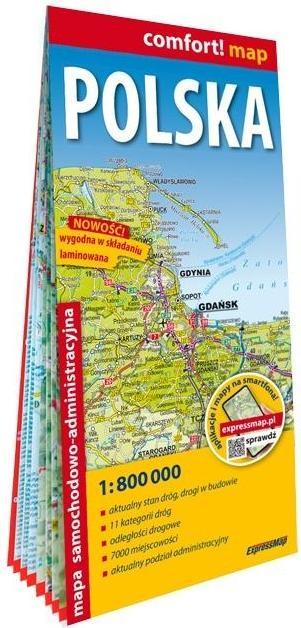 Produktbild Komfortkarte Polnische Karte sam-admistr 1:800 000