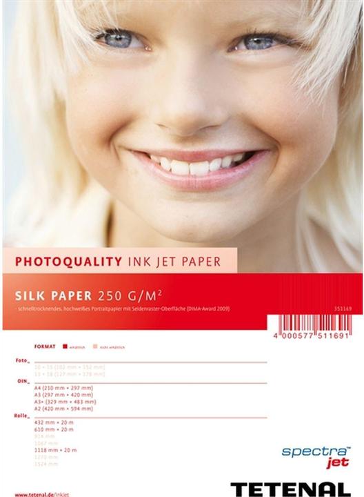 Produktbild Tetenal 250 gram photo silk paper 43,2cm x 20m (250 g/m²)