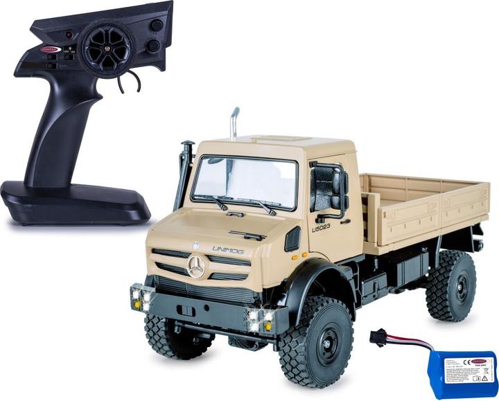 Actual product image Jamara Kids Mercedes -Benz Unimog U5023 1:14 beige 2,4GHz