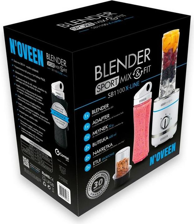 Produktbild Noveen Whisk SB 1100 Xline SPORT MIX & FIT blender white (300 W)