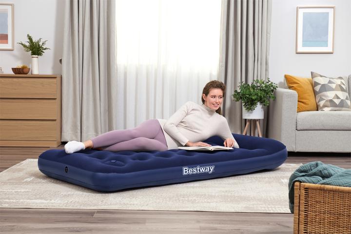 Actual product image Bestway Air Mattress Twin with Built-in Foot Pump 1.88 m x 99 cm x 28 cm