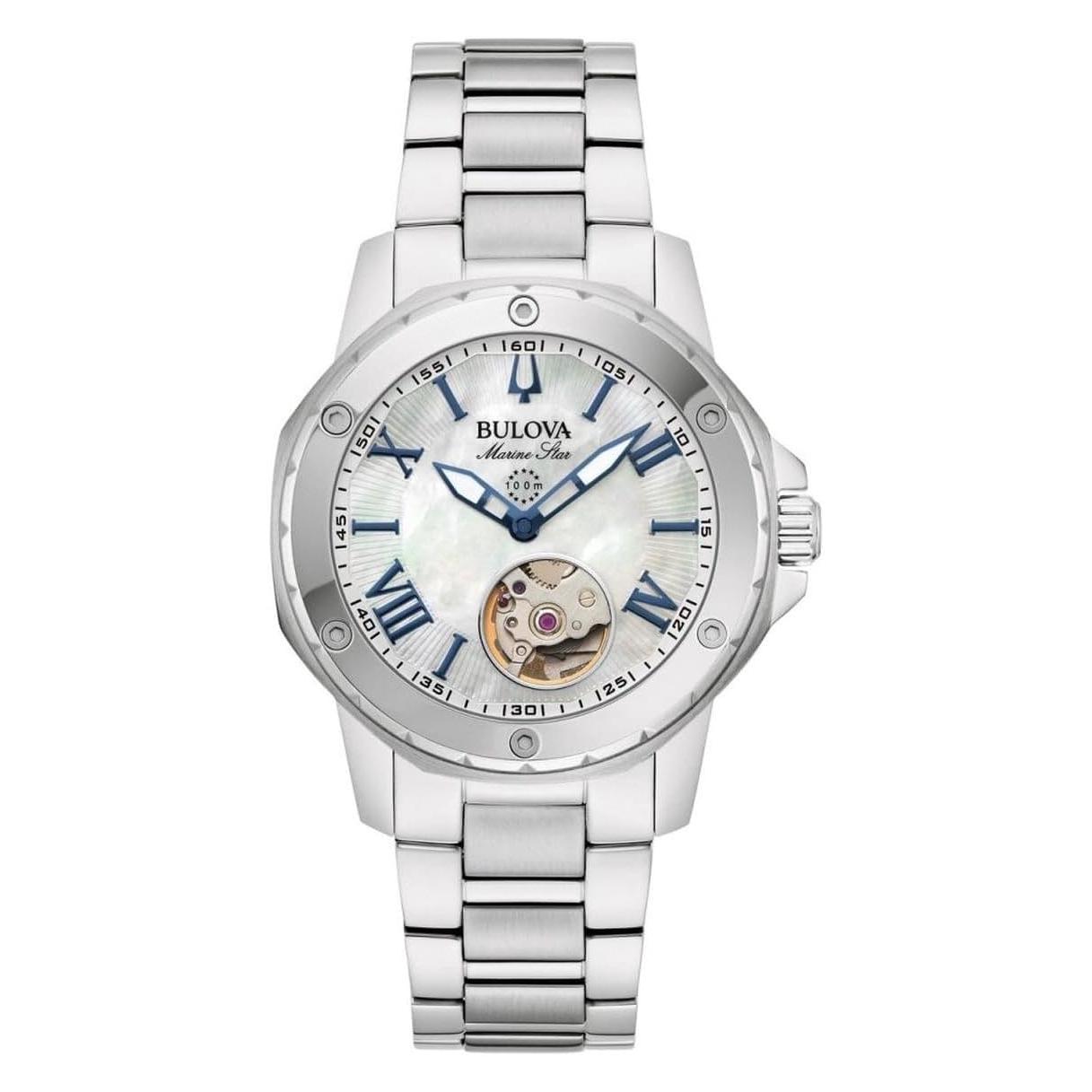 Bulova, Armbanduhr, 96L326, Silber, (Analoguhr, 35 mm)