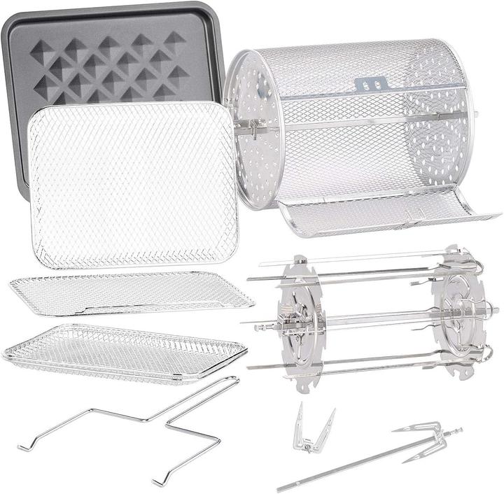 Immagine prodotto Rosenstein & Söhne Friggitrice digitale XXL ad aria calda e mini forno a convezione, 18 programmi, 12 l