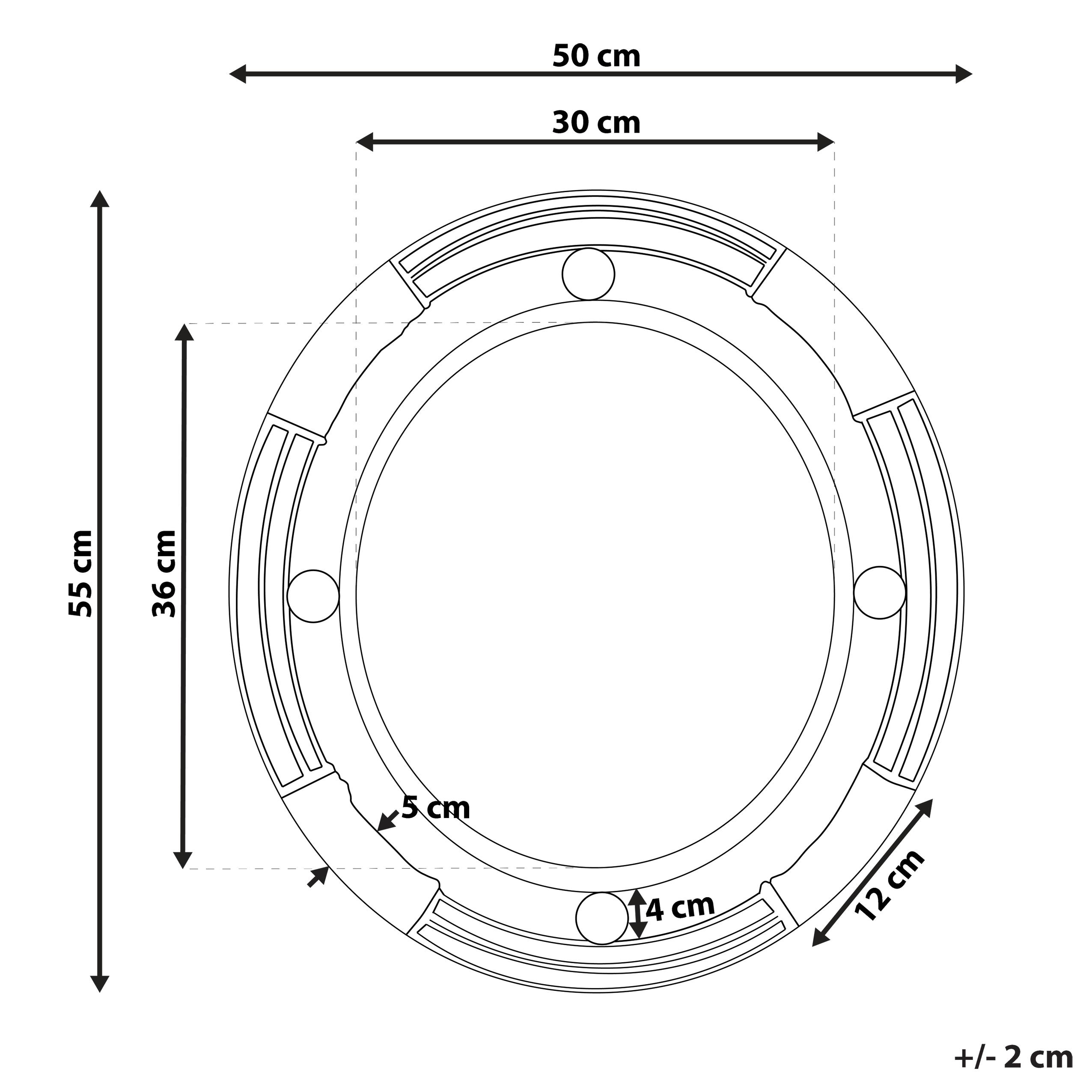 Thumbnail - Topeshop, Spiegel, Moulins (50 x 50 x 3 cm)