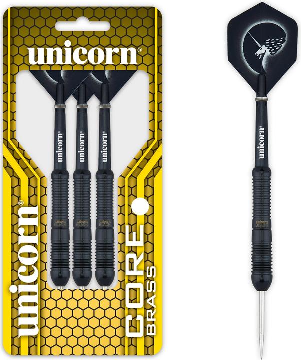 Produktbild Unicorn Core Black Brass 2 Steel Darts 1 Satz (24 g)