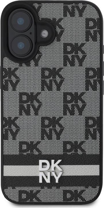 Actual product image DKNY DKHCP16SPCPTSSK iPhone 16 6.1" 6.1" czarny/black hardcase Checkered Pattern & Printed Stripes (Apple iPhone 16)