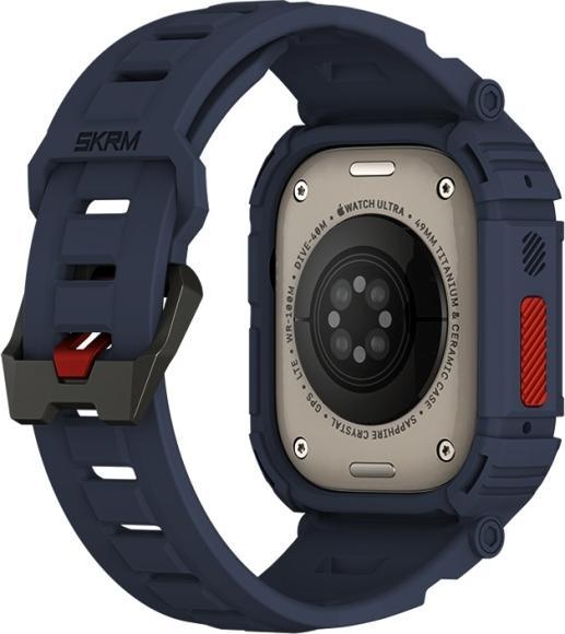 Produktbild Skinarma Band+Case Mecha 2in1 Apple Watch 49mm navy (Kunststoff, Silikon)