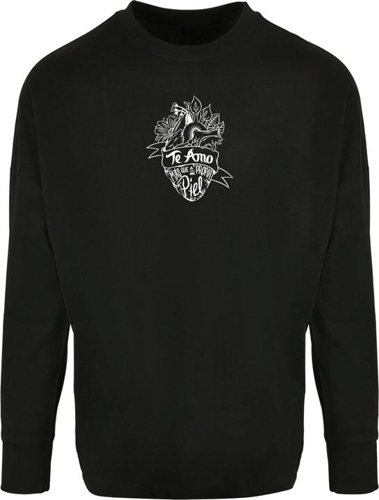 Produktbild Merchcode Ladies Frida Kahlo - Te amo outline Oversized Cut On Sleeve Longsleeve - 116155 (M)