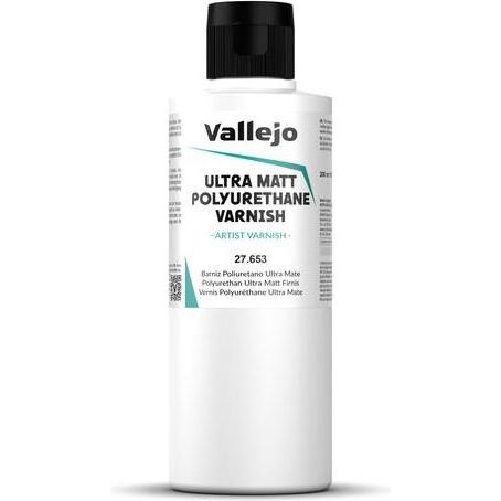Vallejo, Colore + Vernice per fai da te, Ultra Matt Polyurethan Varnish 200ml (200 ml)