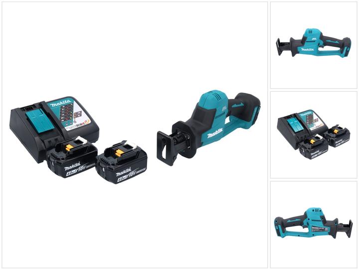 Produktbild Makita DJR 189 RM Akku ReciprosÃ¤ge SÃ¤belsÃ¤ge 18 V Brushless + 2x Akku 4,0 Ah + LadegerÃ¤t