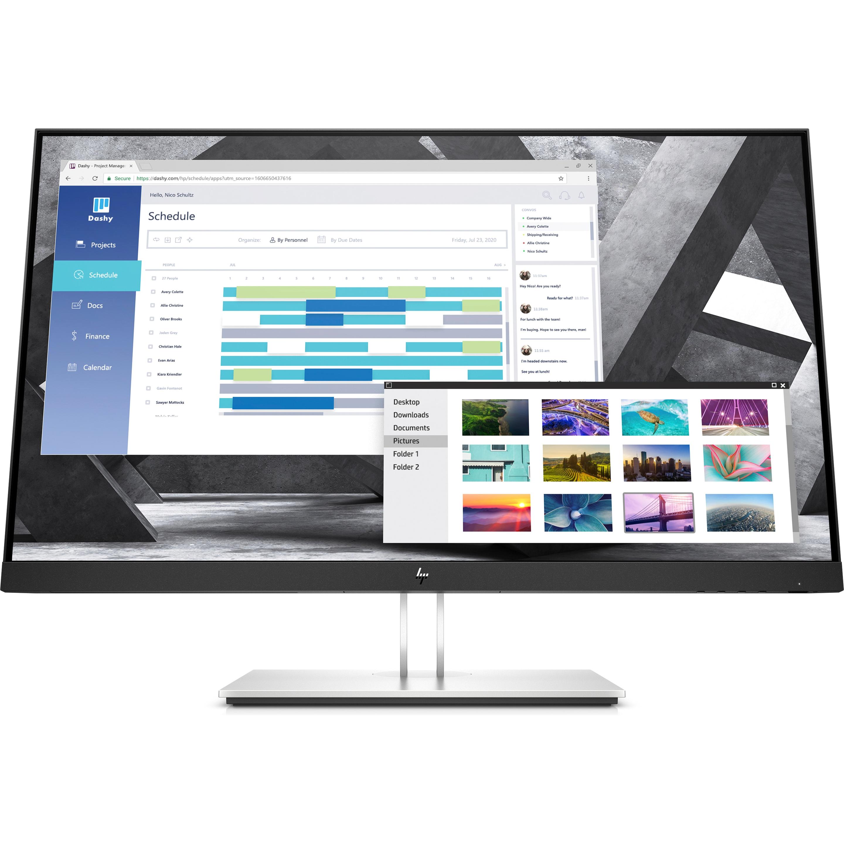 HP E27Q G4 (2560 x 1440 Pixel, 27"), Monitor, Schwarz
