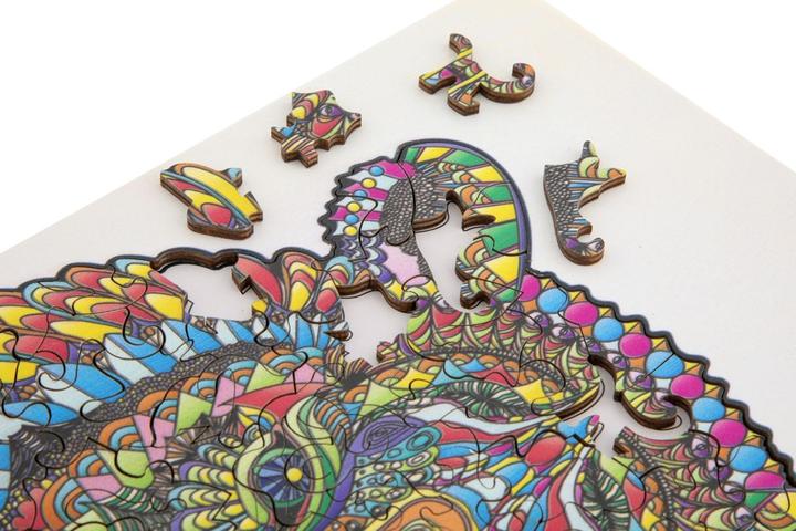Actual product image Grafix Wooden puzzle tiger colourful 130 pieces FSC (130 pieces)