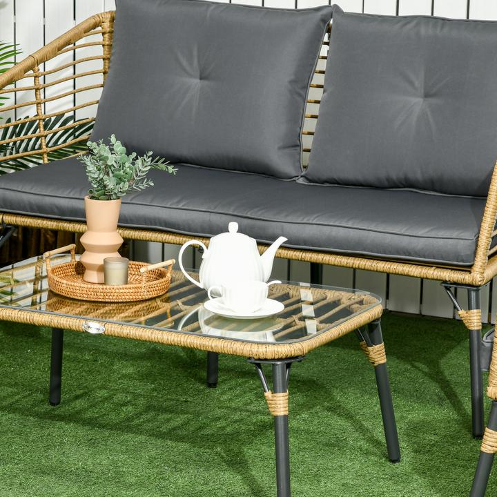 Actual product image Outsunny Garden furniture set with seat cushion