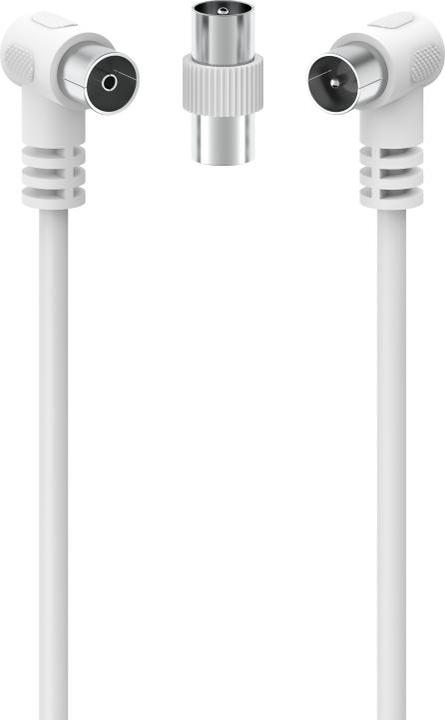 Image du produit Hama 00205299 câble coaxial 1,5 m Blanc (Câble d'antenne)