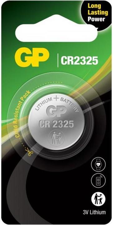 Produktbild GP Batteries GP Lithium-Knopfzelle CR2325 (1 Stk., CR2325, 190 mAh)