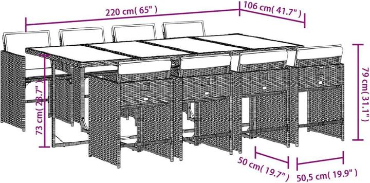 Produktbild vidaXL Garten Essgruppe