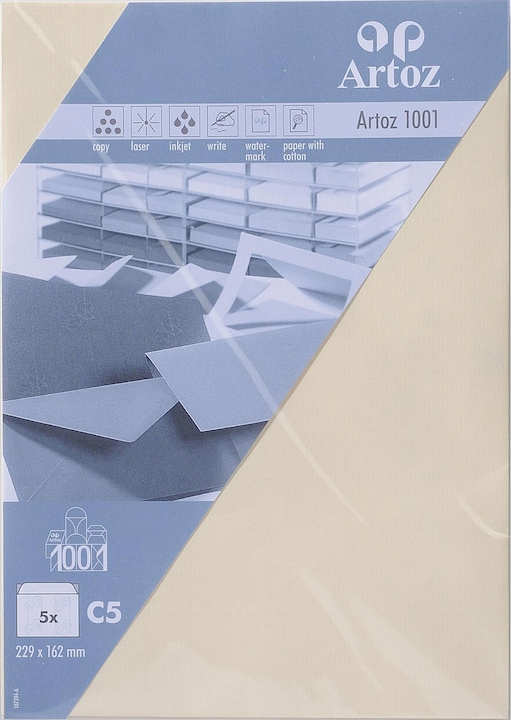 Produktbild Artoz 1001 Kuverts chamois (229 x 162 mm, 5 x)