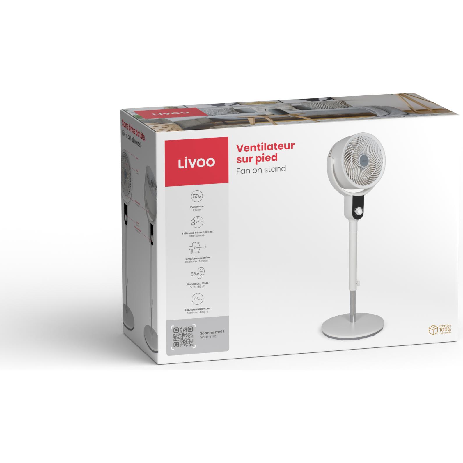 Thumbnail - Livoo Standventilator, Ventilator, Weiss