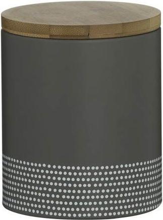 Typhoon Monochrome Medium Airtight Storage Container with Bamboo Lid, Stainless Steel, Grey (1 l)