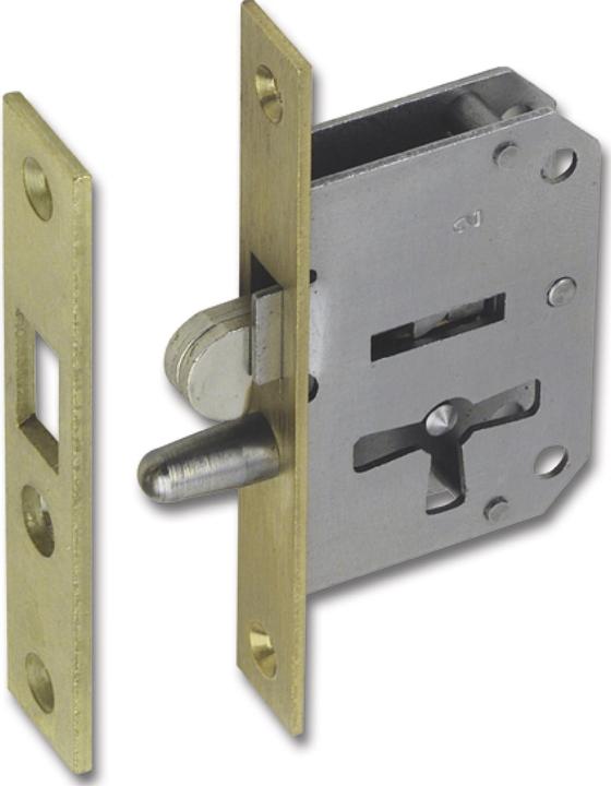 Produktbild Junie 2173 Bart-Rollladenschloss rechts, Dornmass 20 mm, Stahl/Stulp Messing