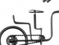 Giftdecor Schwarze geschmiedete Fahrraduhr 21cm