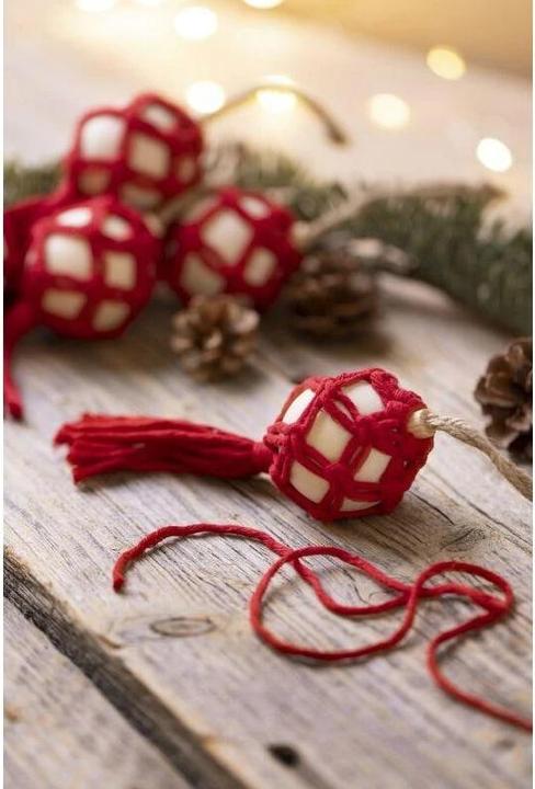 Image du produit Creativ Company Kit de bricolage Boules de Noël Macrame