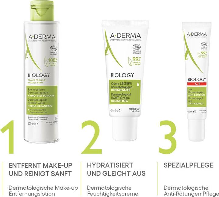 Image du produit A-Derma BIOLOGY Eau micellaire lot (Eau micellaire, 200 ml)